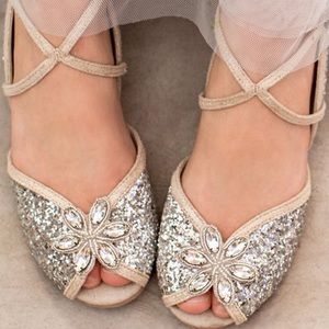 Silver Aubree ballet flat